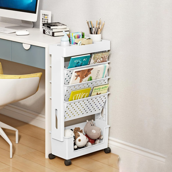 Rebrilliant 5Tier Movable File Folder Organizer Cart with Wheels Wayfair